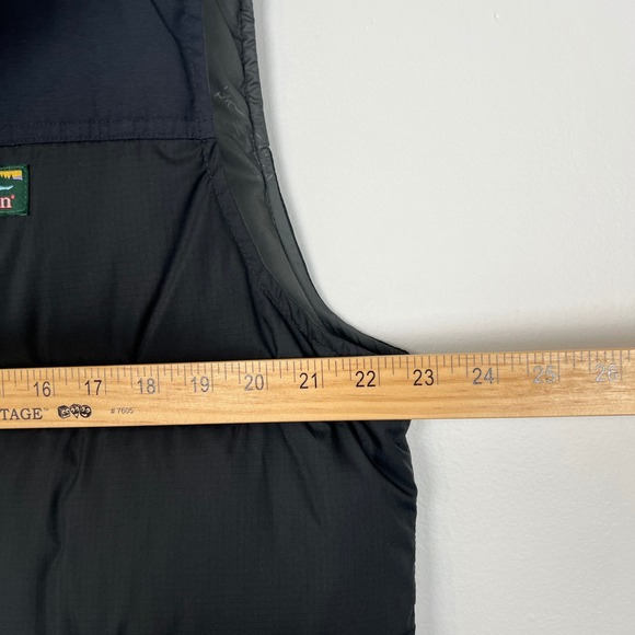 LL Bean Men's M DownTek Pertex Quantum Classic Down Vest Black Gray Puffer - Picture 4 of 13